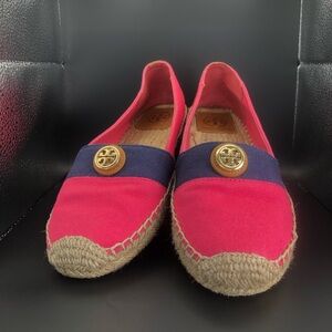 Tory Burch Espadrilles Slip On Shoes Pink Women's SIZE 8 M